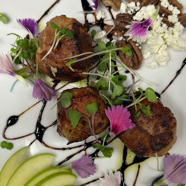 Bacon Wrapped Scallops.